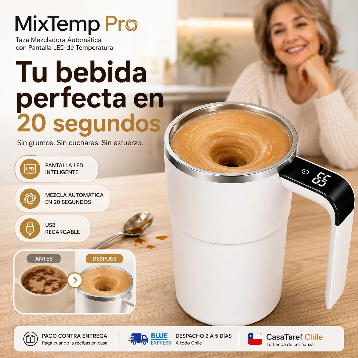 MixTemp Pro - Tu bebida perfecta, sin grumos y a la temperatura ideal