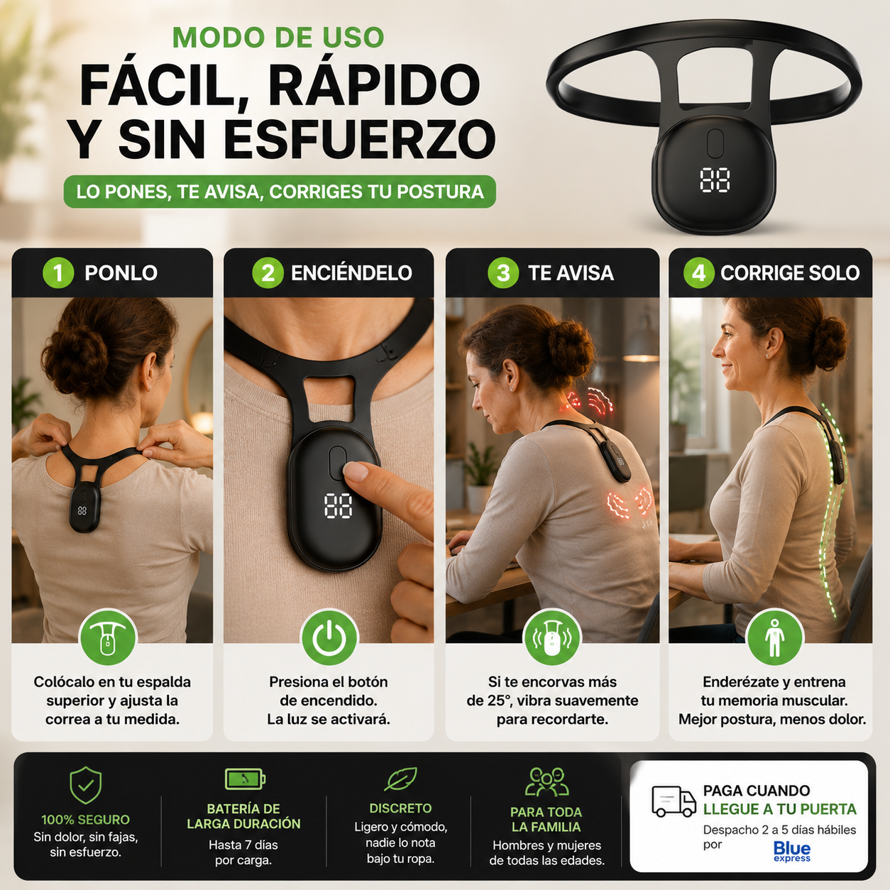 PostureSmart Pro — Corrige tu Postura y Elimina el Dolor de Espalda Sin Esfuerzo