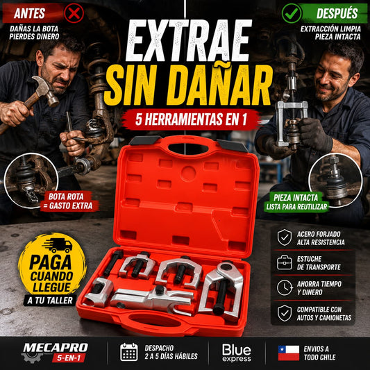 MecaPro 5-en-1 — Extrae rótulas y rotulas sin dañar nada