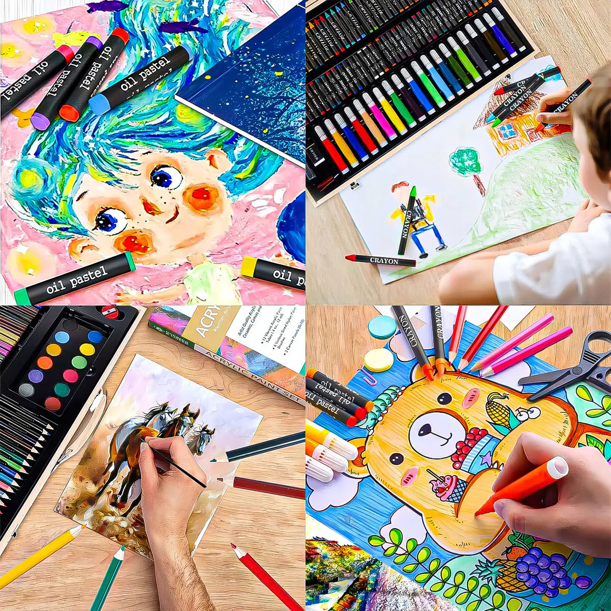 Maletín de Arte 180 Piezas – El Kit Completo que Todo Niño Amará