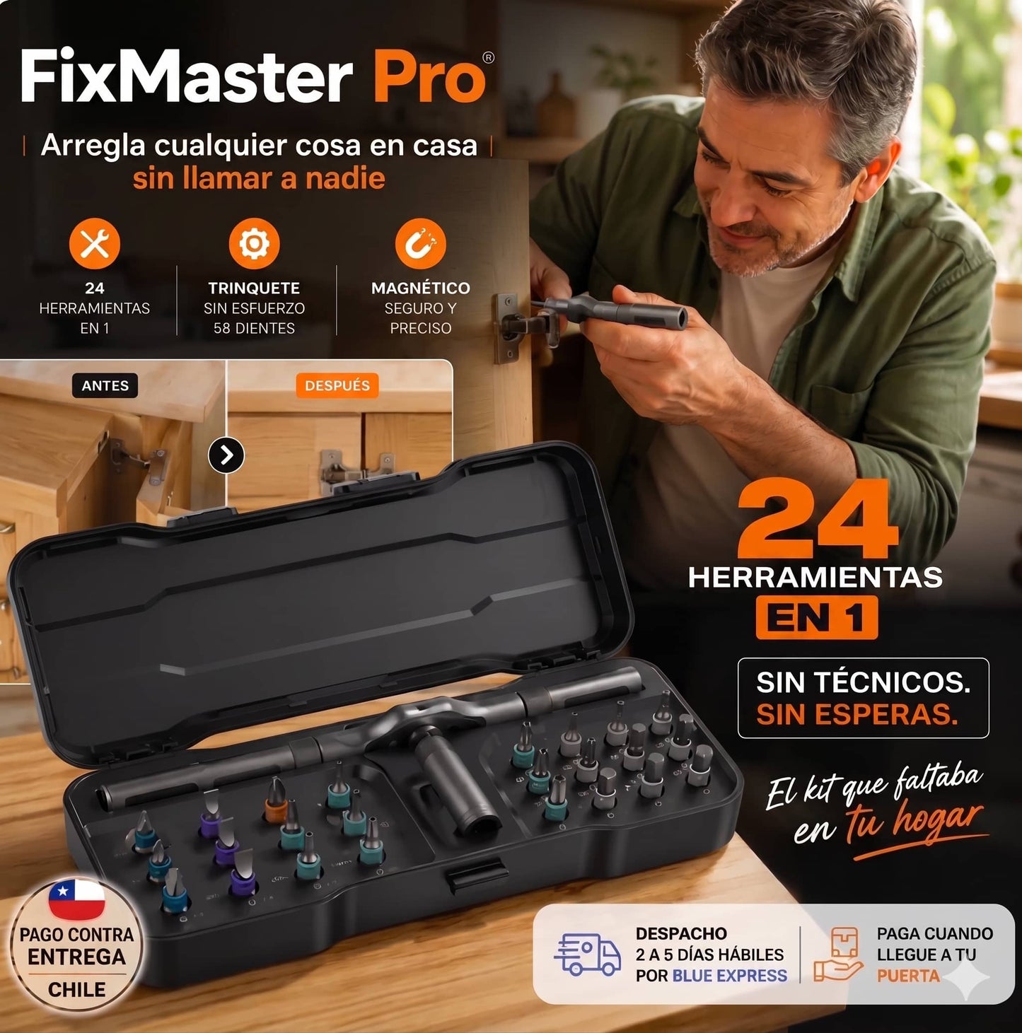 Destornillador Magnético 24 en 1 - Descuento Cyber 50% OFF