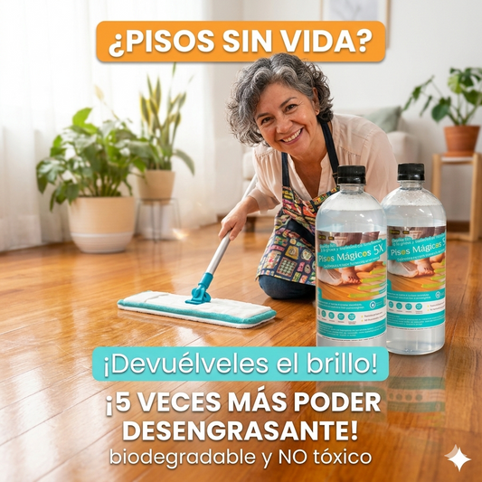 BrillaJuntas™ - 1 LITRO Limpiador de Pisos - Limpieza Profunda