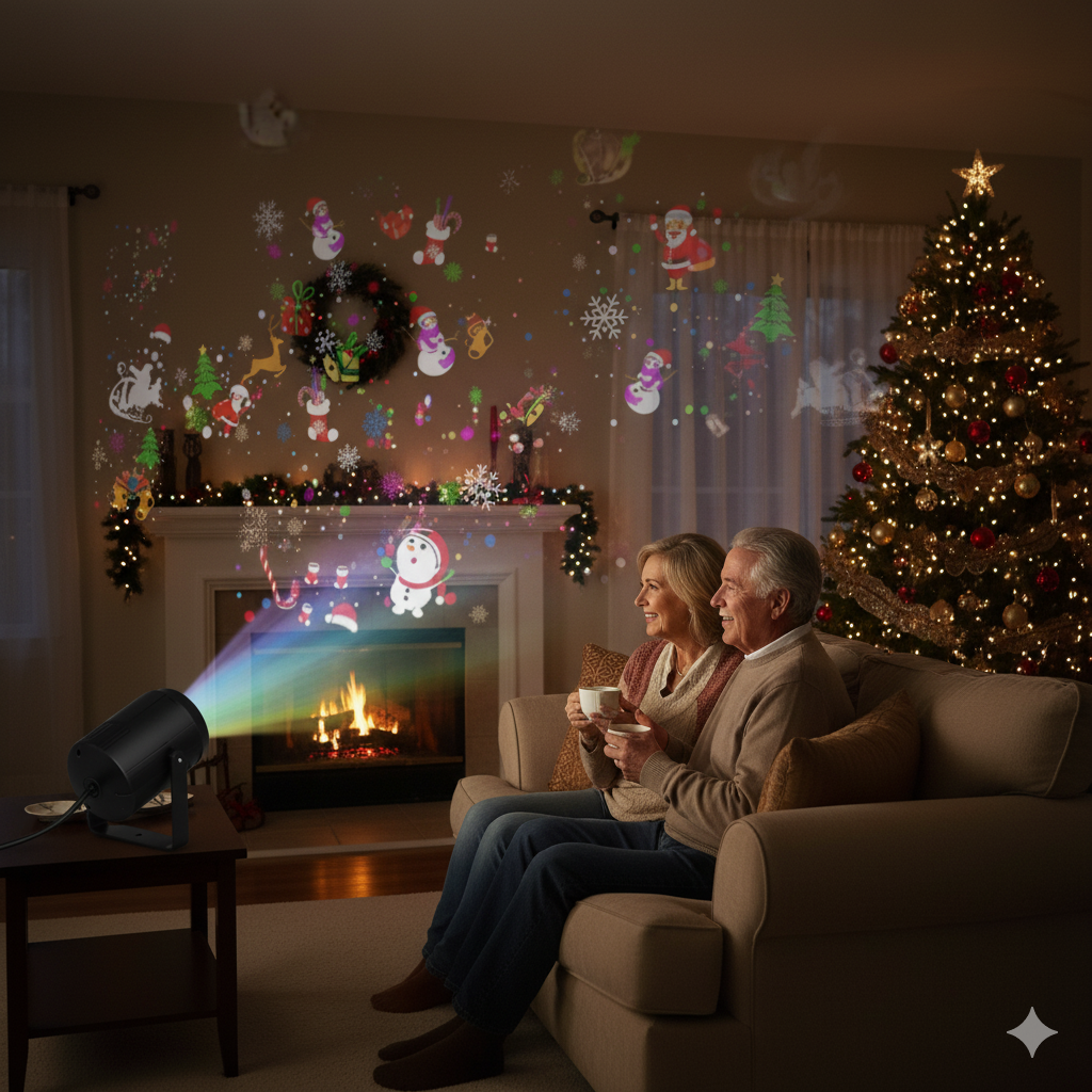 Proyector Navideño – Iluminación Instantánea – Decora tu casa en segundos sin gastar energía