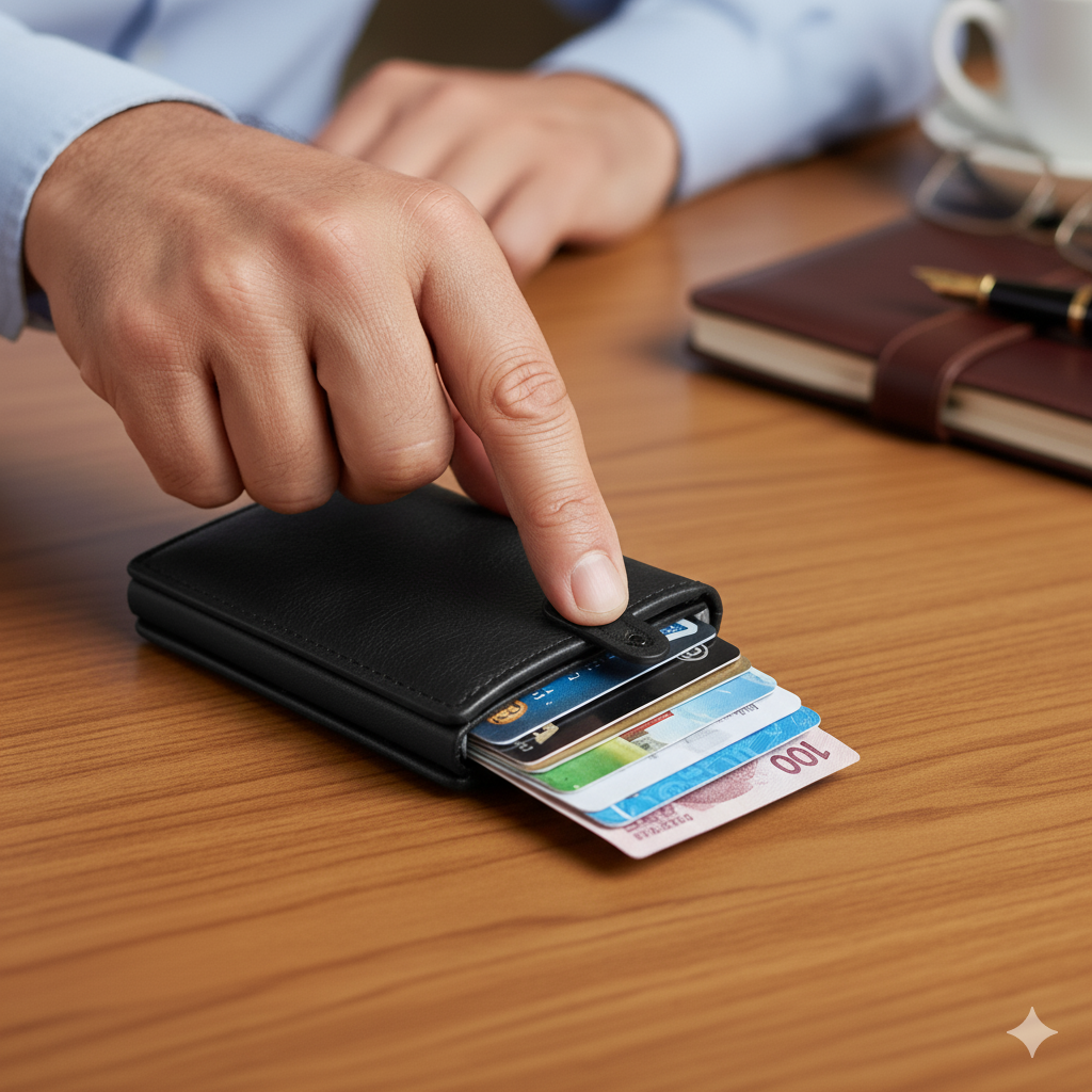 Billetera RFID Antirrobo – Protección Instantánea – Mantén tus tarjetas seguras con estilo todos los días