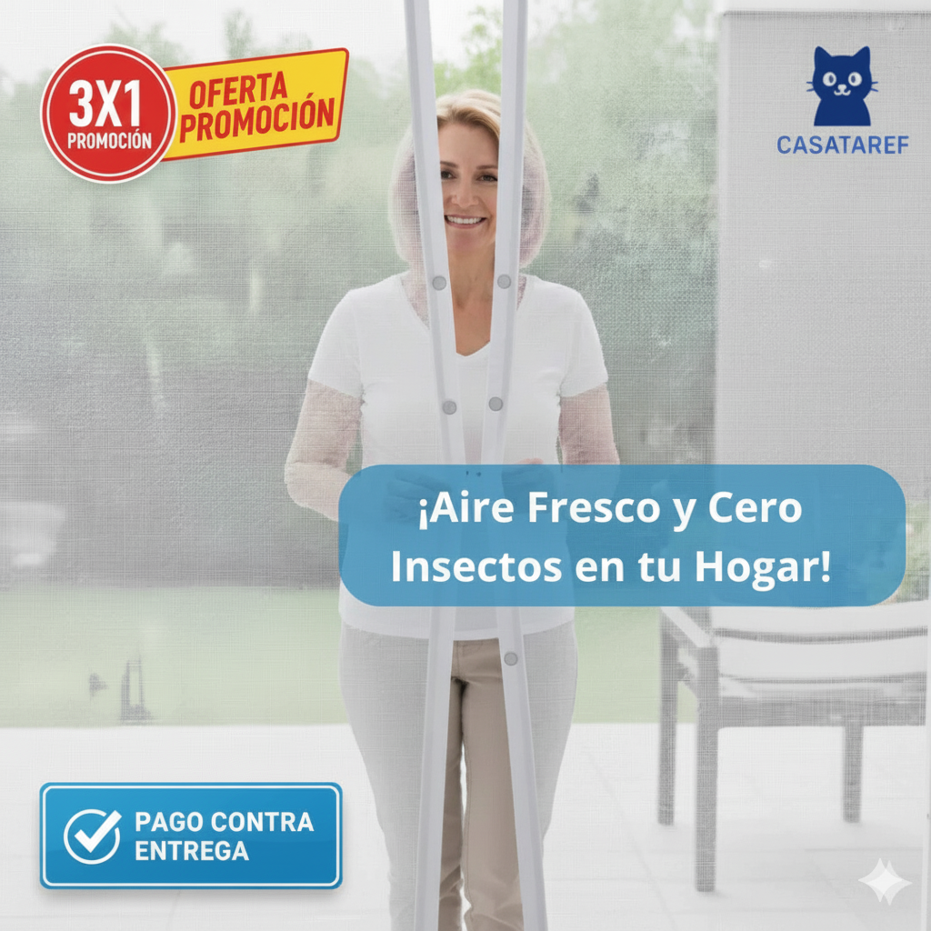 3X1 Puerta Mosquitera – Bloquea moscas y mosquitos – Mantén tu hogar protegido desde el primer día