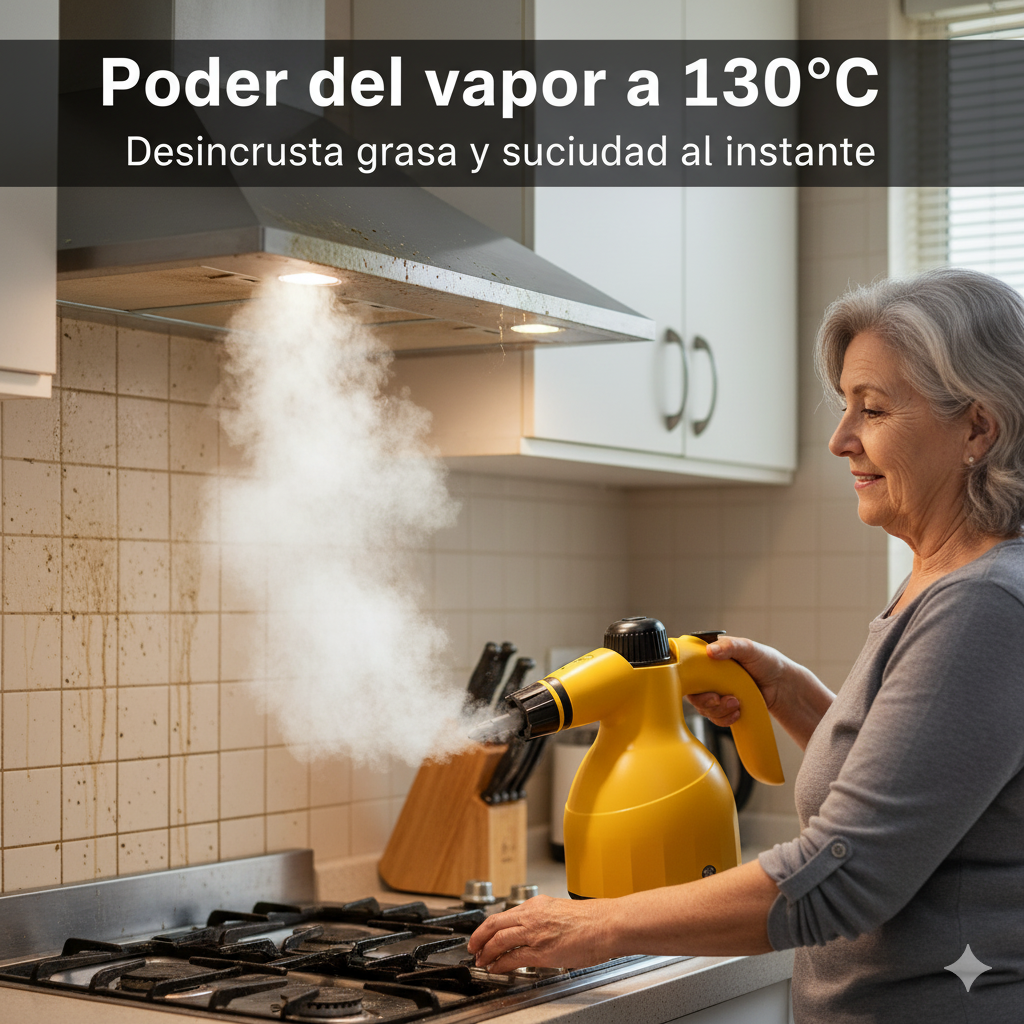 Mopa a Vapor Portátil – Limpieza Profunda sin Químicos – Pisos Relucientes en Minutos