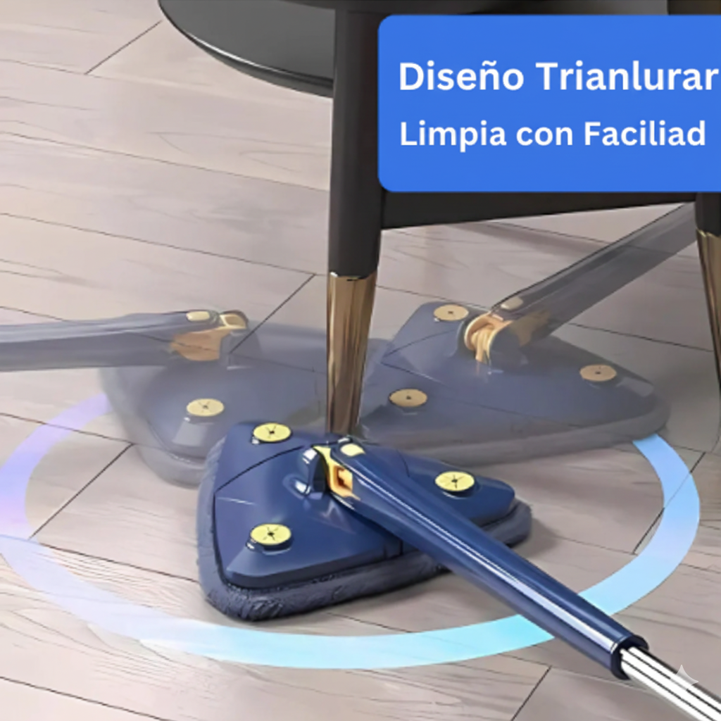 Mopa Triangular – Limpieza 360° sin rincones – Casa impecable en minutos sin esfuerzo