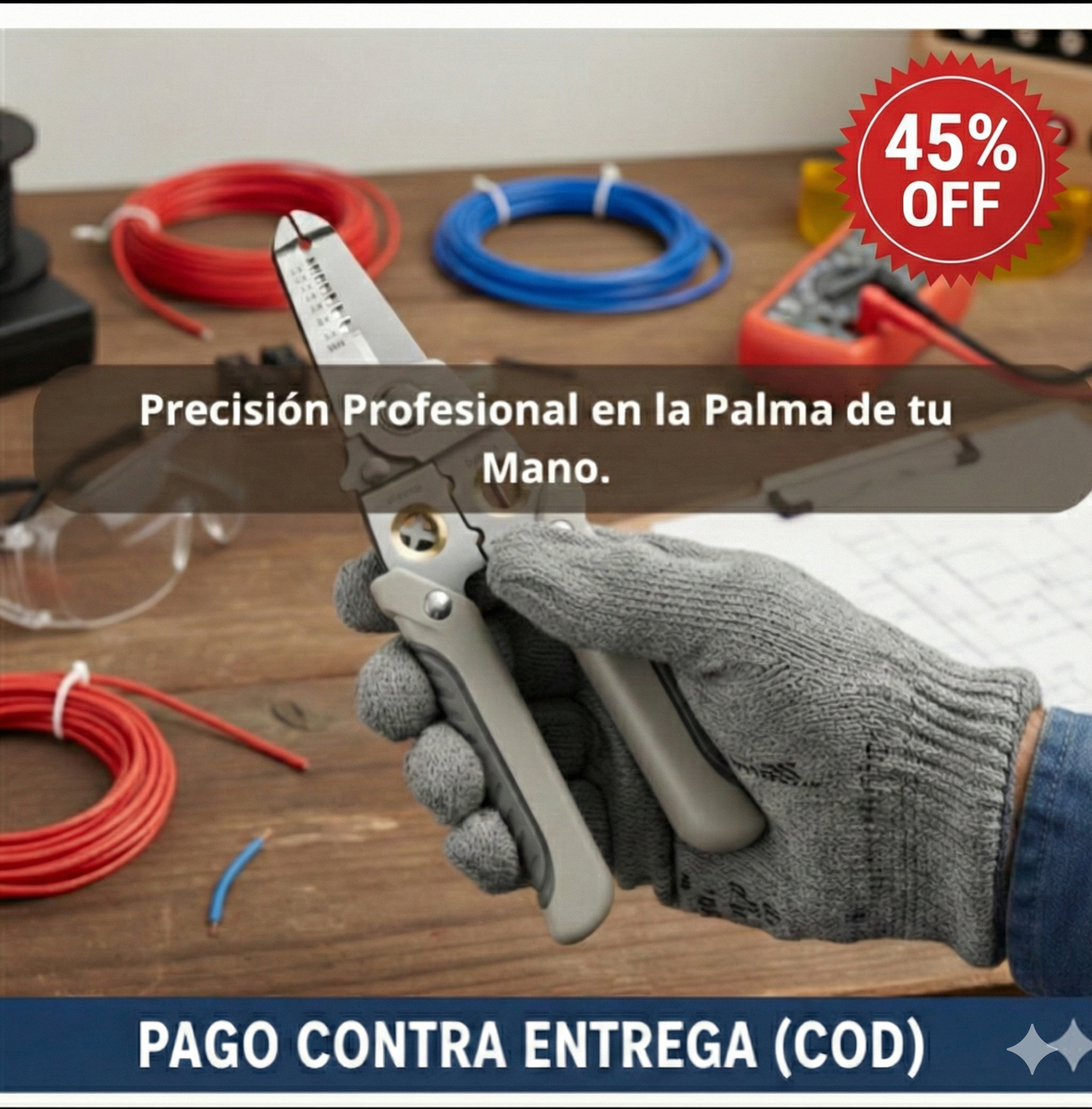 Alicate Multifuncional Pelacable – Corta y Pela Cables – Regala Precisión en Minutos