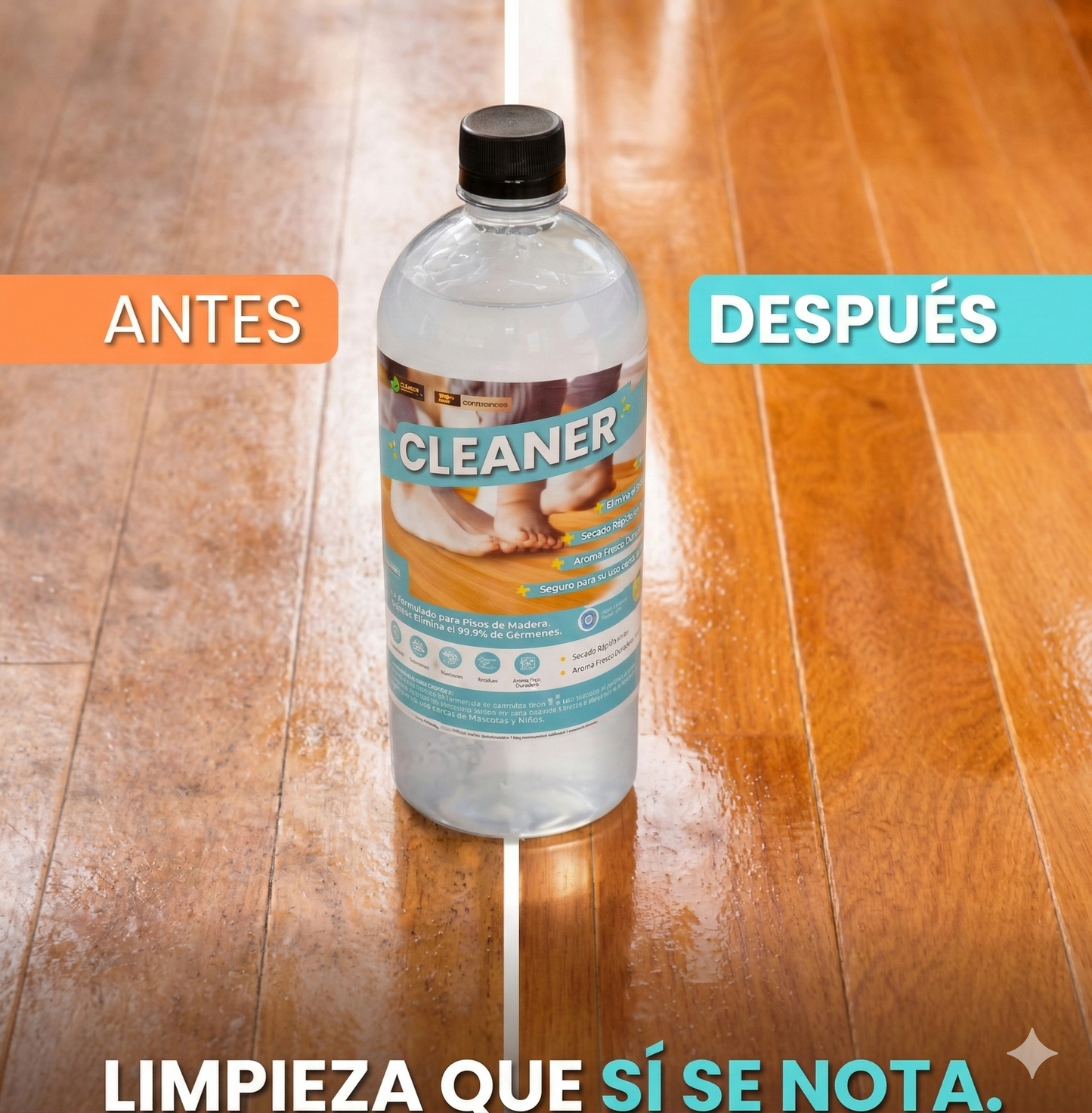 BrillaJuntas™ - 1 LITRO Limpiador de Pisos - Limpieza Profunda