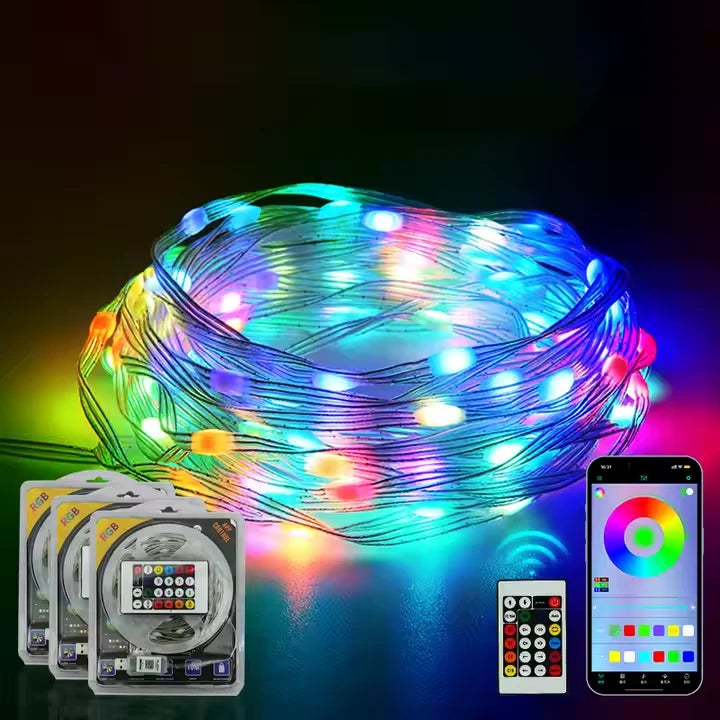 Tira Luces Led Rgb Con Bluetooth Control