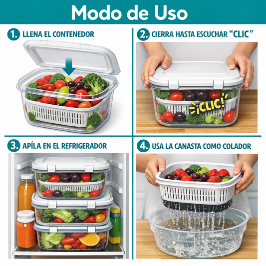 FreshBox Pro - Tus Frutas y Verduras Frescas el Doble de Tiempo