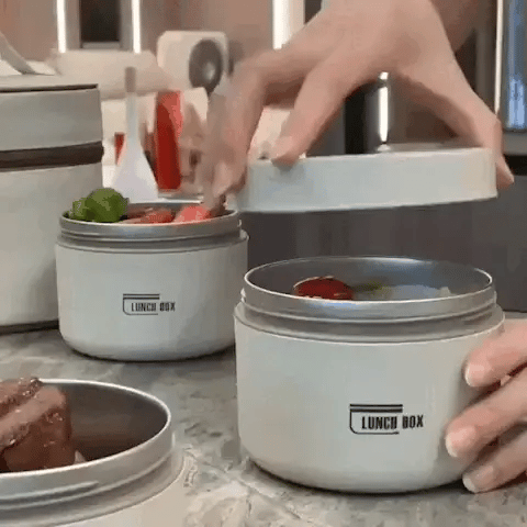 Set Lonchera Térmica de Acero - Mantiene tu Almuerzo Seguro - Ahorra en 30 Días