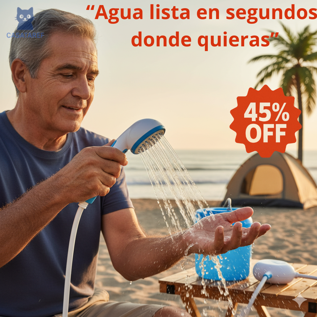 Ducha Portátil Recargable – Agua en Cualquier Lugar – Higiene y Comodidad al Instante