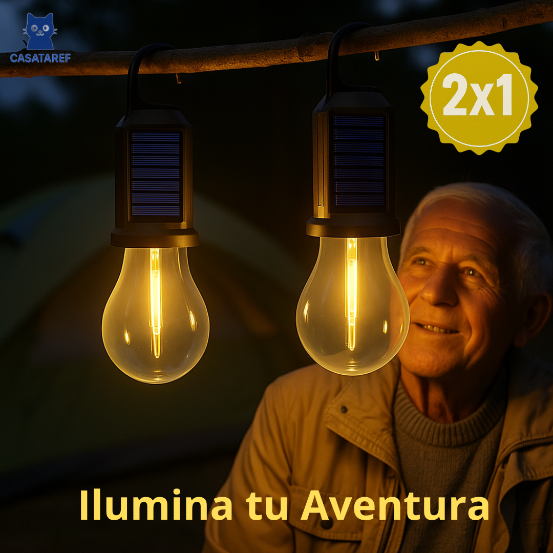 Pack x2 Lámparas Solares - Luz confiable para tu familia en cada emergencia nocturna