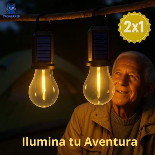 Pack x2 Lámparas Solares - Luz confiable para tu familia en cada emergencia nocturna