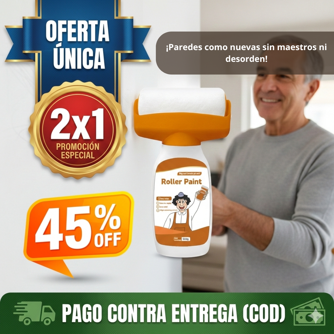 Rodillo Reparador de Paredes 2x1 – Elimina Rayones – Paredes Limpias en Minutos