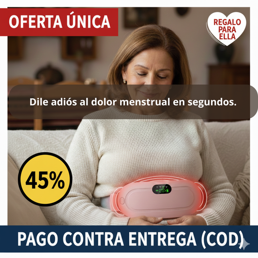 Cinturón de Masaje Térmico – Alivio Menstrual – Relaja y alivia el dolor en minutos