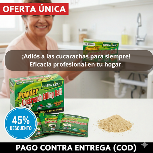Cebo Anticucarachas – Control Total – Protección Continua del Hogar (10 sobres)