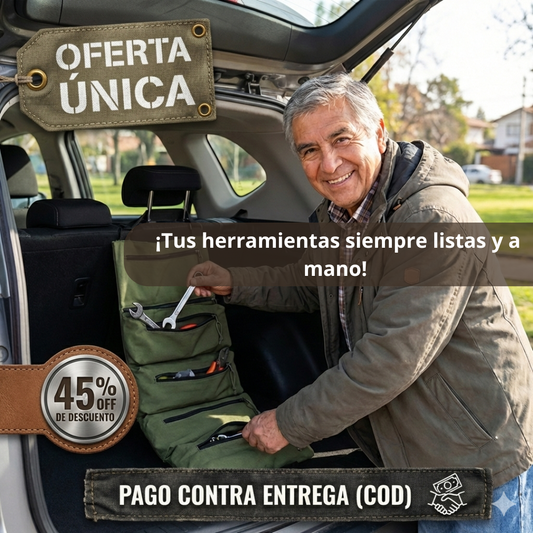 Bolsa Enrollable de Herramientas – Orden Seguro – Todo en su Lugar al Instante