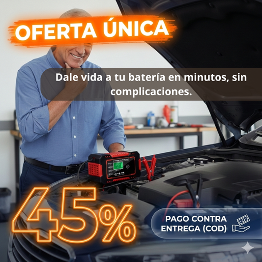 Cargador Inteligente 12V - Repara y Carga Baterías - Evita quedarte en pana hoy
