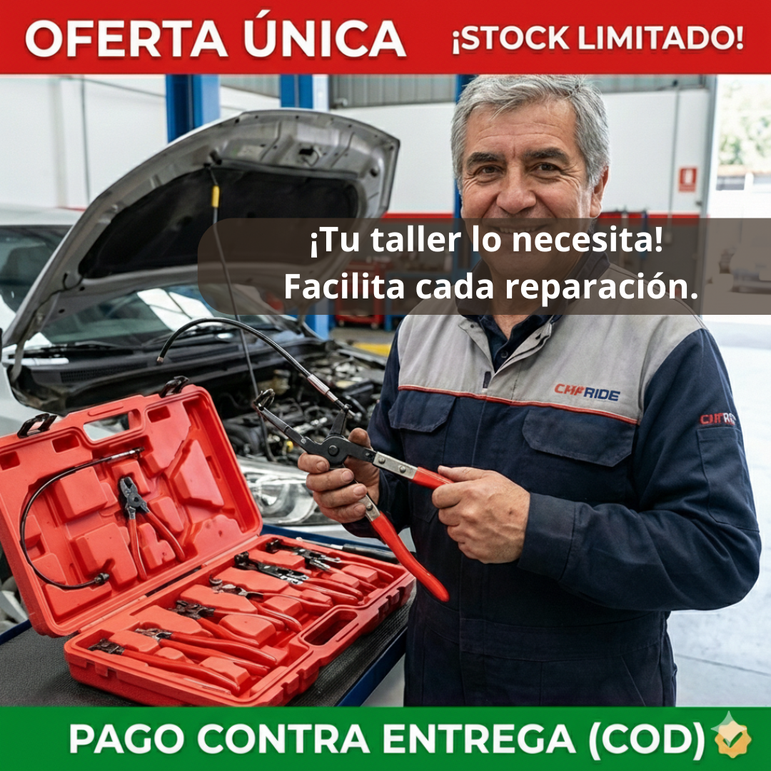 Kit Profesional de Alicates para Mangueras - Acceso Profundo - Ahorra en Mecánico Hoy