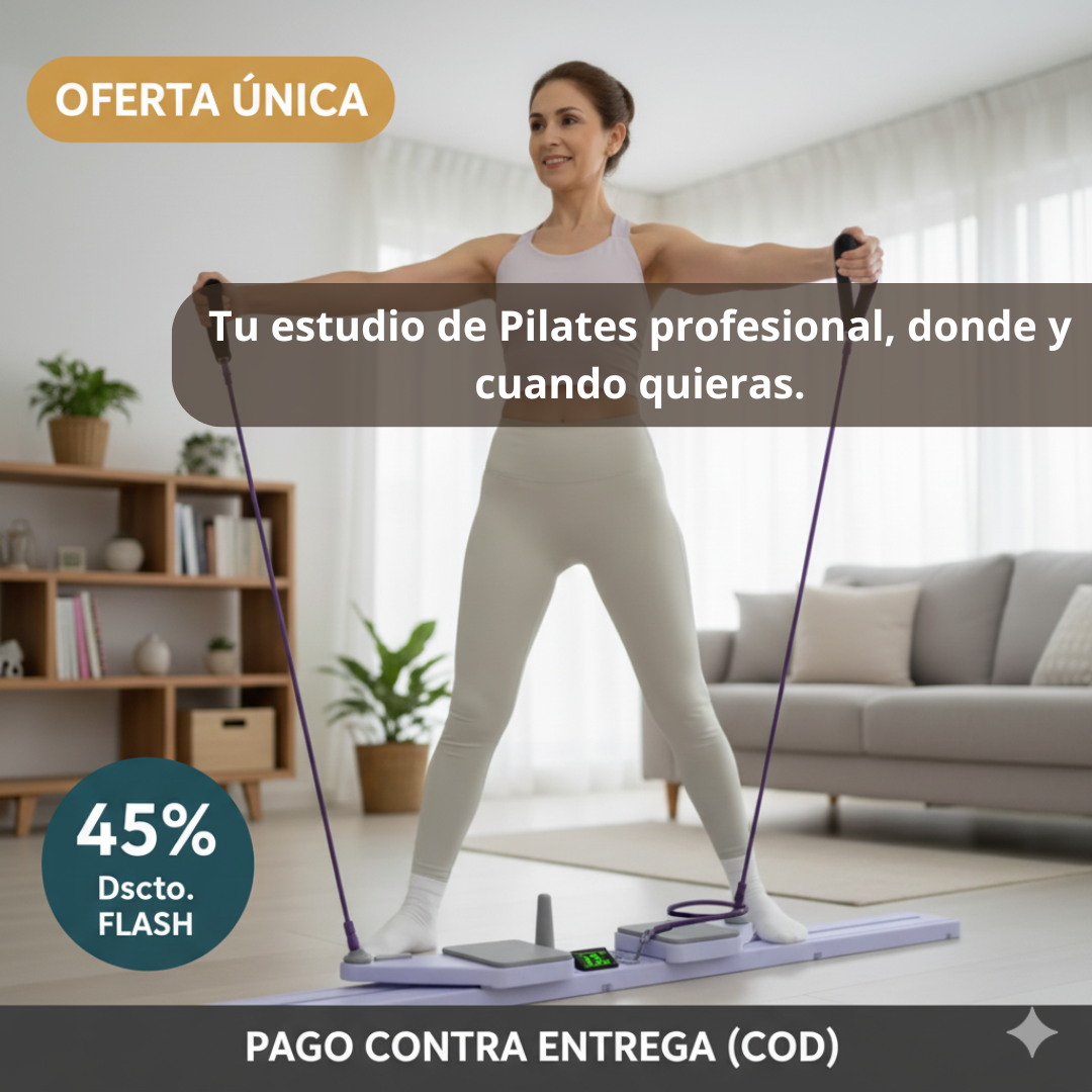Tabla Reformer de Pilates – Entrenamiento Multifuncional – Mejora Fuerza y Movilidad en Casa