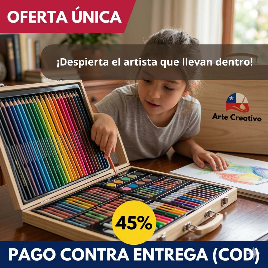 Maletín de Arte 180 Piezas – El Kit Completo que Todo Niño Amará