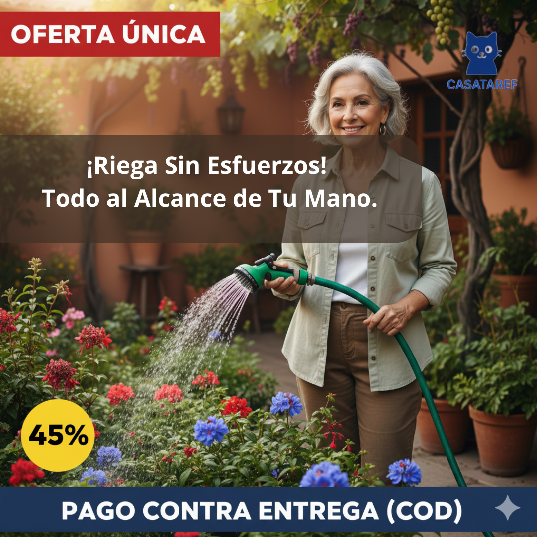 Manguera Extensible 22.5 m – Riega sin enredos – Mantén tu jardín impecable en segundos y sin esfuerzo