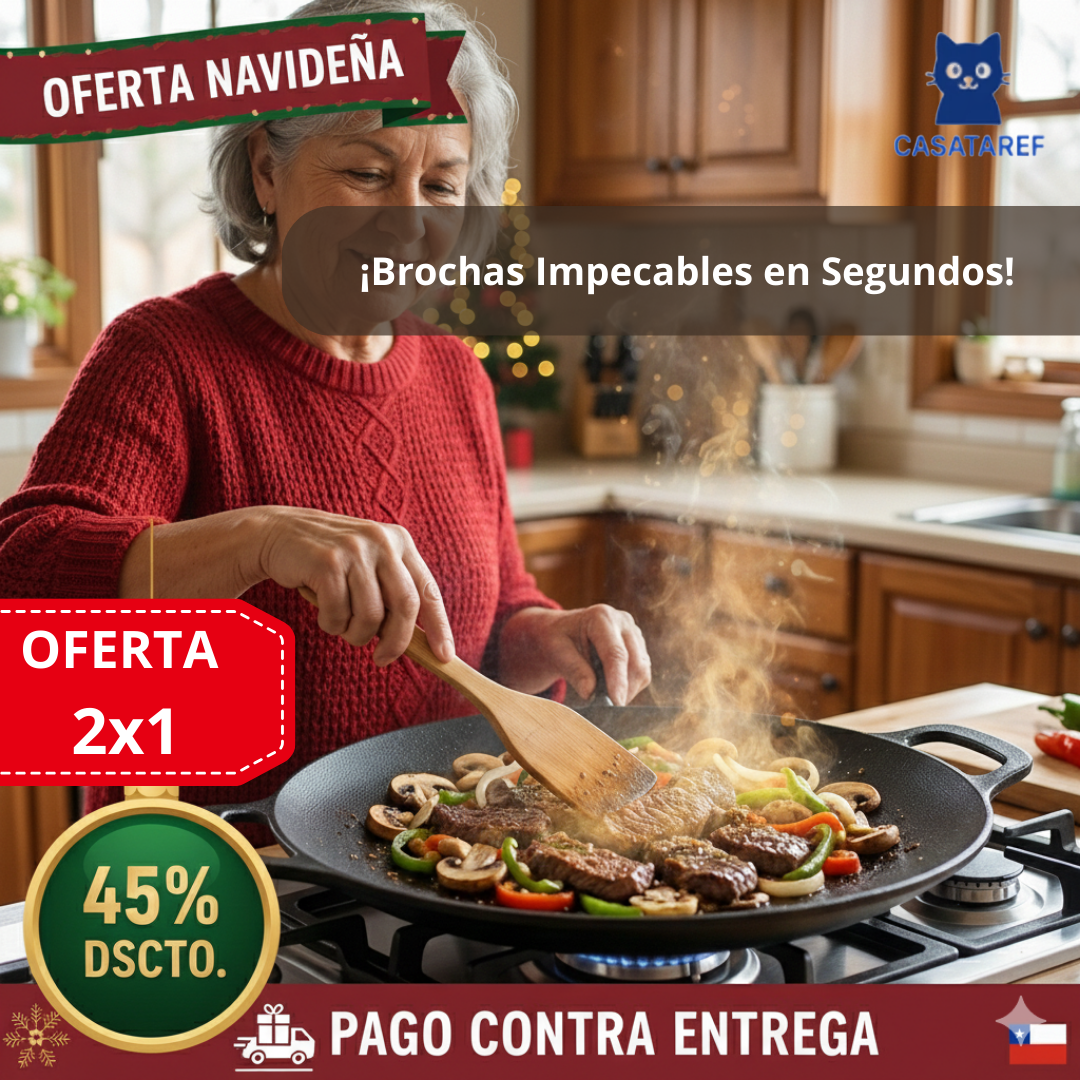 Plancha Antiadherente 30 cm 2x1  – Cocina Fácil – Resultados Perfectos en Minutos