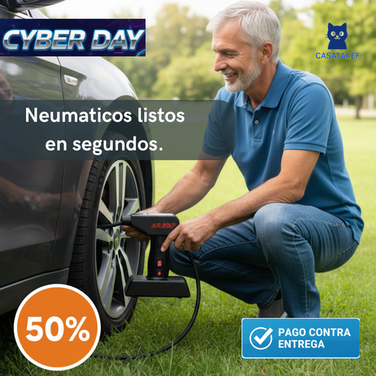 Air Bolt 12V – Compresor Portátil – Infla y te saca de apuros en segundos, estés donde estés