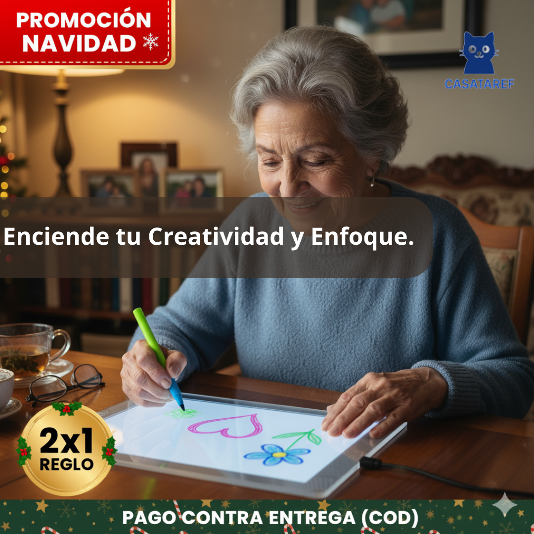 Pizarra de Escritura LED – Crea, Decora y Sorprende – Regalo Navideño 2×1 sin Pantallas