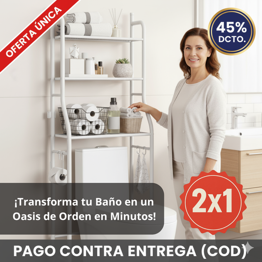 Estante Organizador 3 Niveles – Ahorra Espacio al Instante – Tu baño ordenado en solo minutos