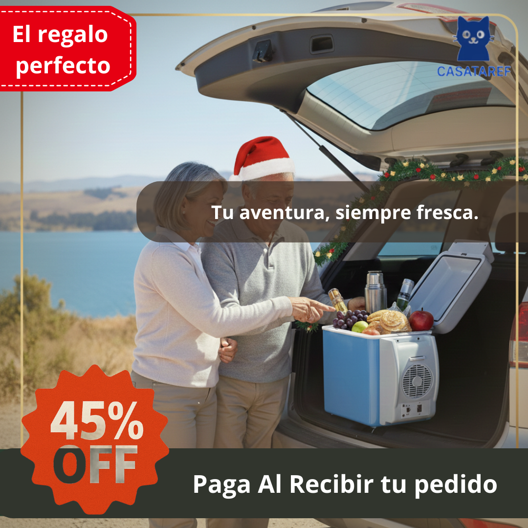 Refrigerador Portátil Auto – Mantiene Frío o Calor – Comidas y Bebidas a la Temperatura Ideal Todo el Viaje