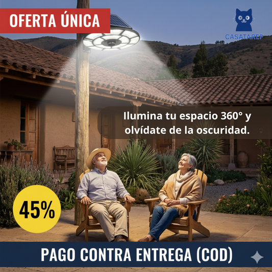 Lámpara Solar UFO – Iluminación Potente – Seguridad Total para tu Hogar desde el Primer Día