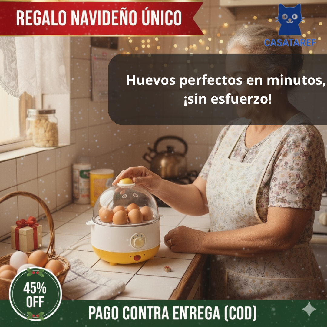 Hervidor de Huevos Eléctrico – Cocina rápida y sin esfuerzo – Disfruta huevos perfectos cada mañana en 10 minutos