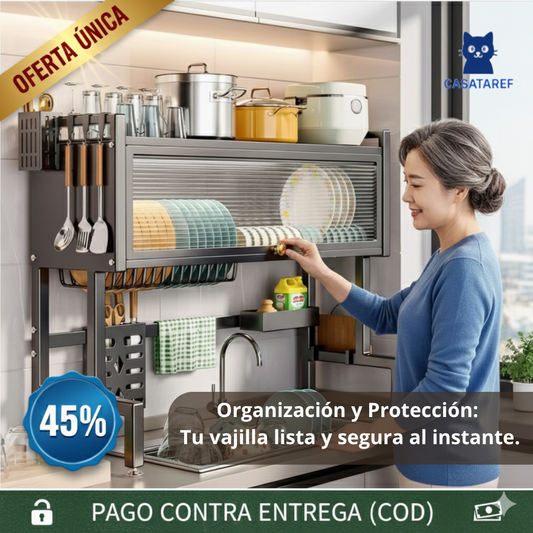 Escurridor de Cocina – Seca y Ordena la Loza – Cocina Limpia y Sin Olores en Minutos