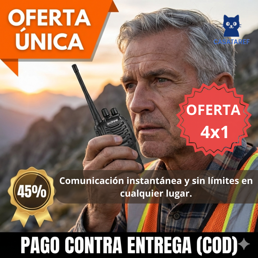 Walkie Talkie 4x1  – Comunicación Inmediata – Seguridad y Contacto Sin Señal en Segundos
