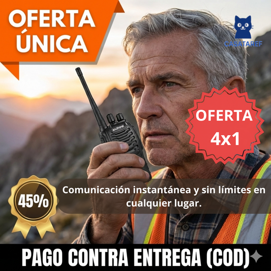 Walkie Talkie 4x1  – Comunicación Inmediata – Seguridad y Contacto Sin Señal en Segundos