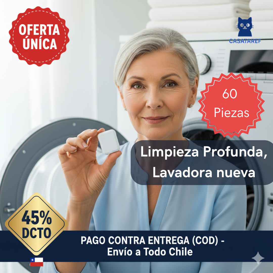 Pastilla Lavadora PowerClean – Limpieza Profunda – Ropa Fresca y Lavadora Como Nueva en 1 Uso