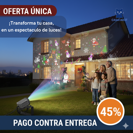 Proyector Navideño – Iluminación Instantánea – Decora tu casa en segundos sin gastar energía