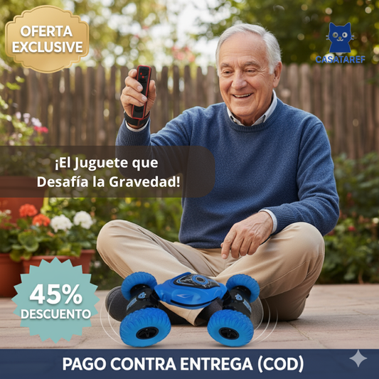 Auto Acrobático RC – Giros y Terreno Extremo – Diversión Segura en Minutos para Tus Nietos