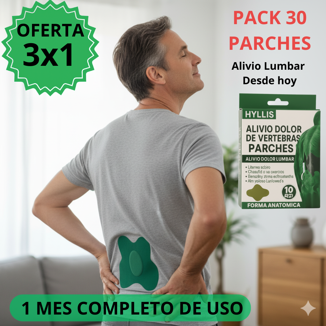 PACK MENSUAL 30 Parches Lumbar  – Alivio del dolor