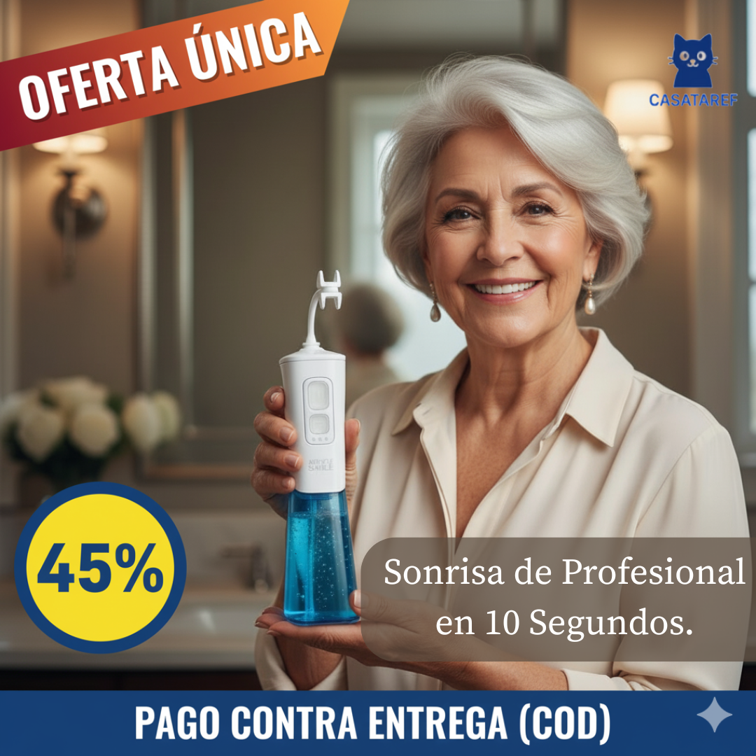 Irrigador Dental Portátil – Limpieza Profunda en Casa – Sonrisa Sana en Solo 10 Segundos