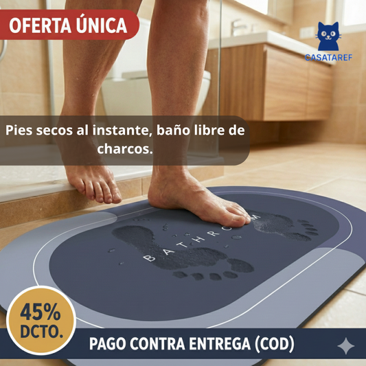 Alfombra Antideslizante 5×1 – Evita Resbalones – Mantén tu Baño Seco y Seguro en 3 Segundos