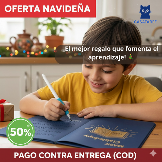 Cuadernos Montessori – Escritura Mágica Reutilizable – Mejora su letra en 7 días de forma divertida