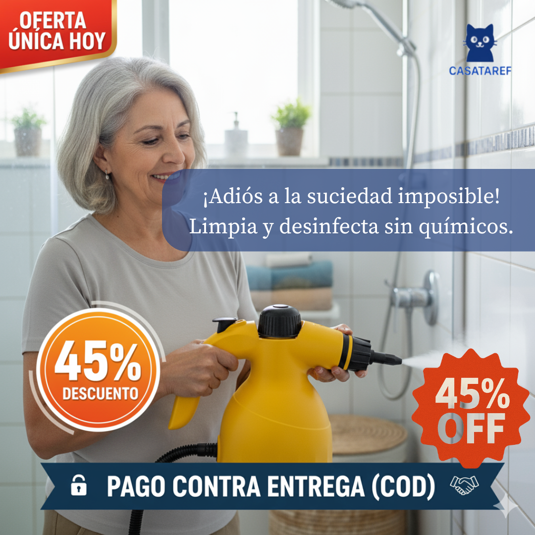 Mopa a Vapor Portátil – Limpieza Profunda sin Químicos – Pisos Relucientes en Minutos