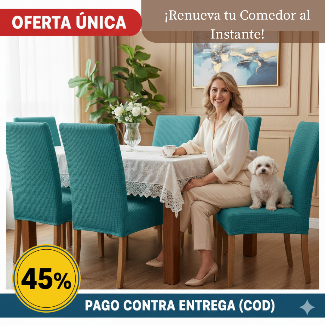 Fundas para Silla – Ajuste Perfecto – Renueva tu comedor en minutos sin gastar de más