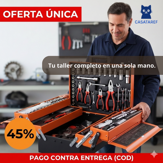 Caja de Herramientas Completa – Reparaciones del Hogar – Soluciona Arreglos Comunes en Minutos