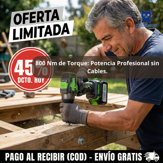 Llave de Impacto a Batería – Afloja y aprieta pernos al instante – Arregla cualquier tarea en menos de 5 minutos