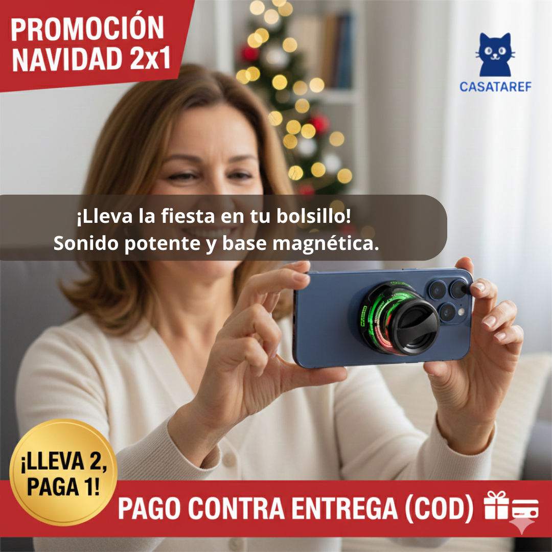 Altavoz Magnético – Sonido Claro en Cualquier Lugar – Mejora tu música diaria en solo segundos